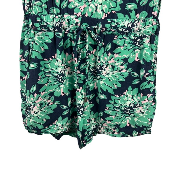 Splendid Mediterranean Blossom V Neck Romper Size XS Mint Floral Print Casual - Picture 4 of 8